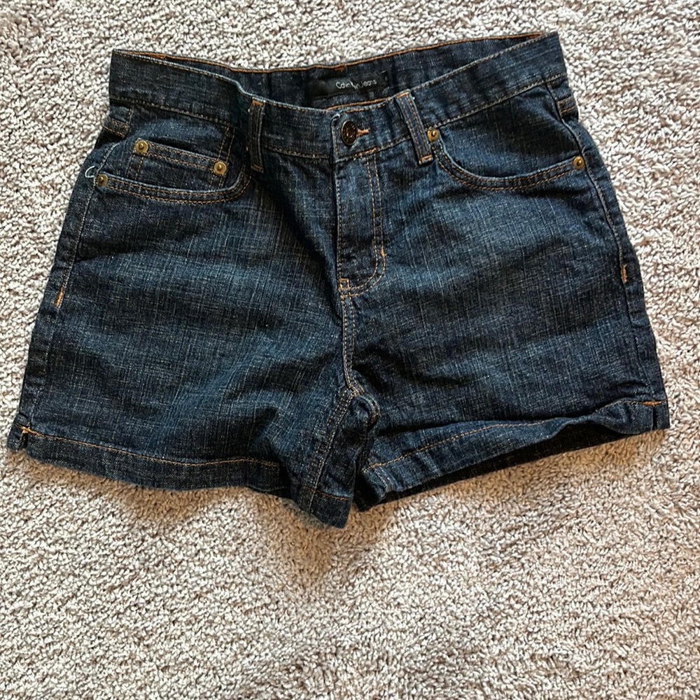 Calvin Klein dark blue Jean shorts size 6